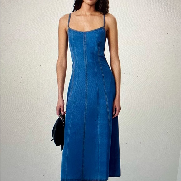 rag & bone Dresses & Skirts - rag & bone Strappy Blue Miramar Tank Midi Dress